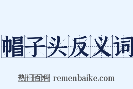 帽子头反义词是什么意思的图片